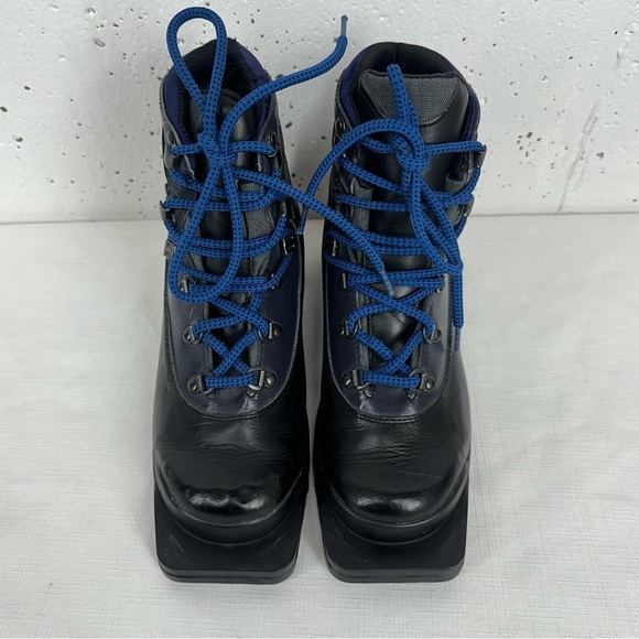 Merrell Women’s size 6.5 Nordic Black Blue Leather Back Cross Country Ski Boots - Picture 3 of 16